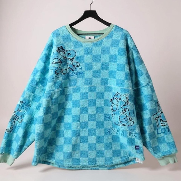 Disney Pixar Spirit Jersey‎ XXL Blue Fleece Ducky Bunny Buttercup Bing Bong - Picture 1 of 16
